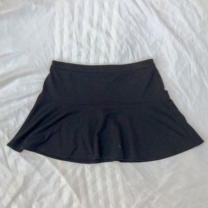 NWOT Banana Republic Black Mini Skirt Gold Zipper